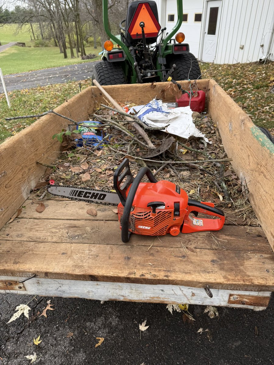 AapOscar's tweet photo. @VivekGRamaswamy @benshapiro You may borrow mine, it has cut down acres of invasive autumn olive trees and sadly way to many Ohio Ash trees lost to the invasive ash borer. It’s all broken in for you. https://t.co/xGespPPEIv