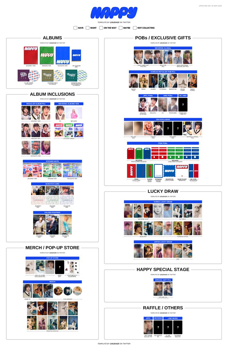 BTS JIN SEOKJIN ALBUM PC PHOTOCARD WL WISHLIST TEMPLATE