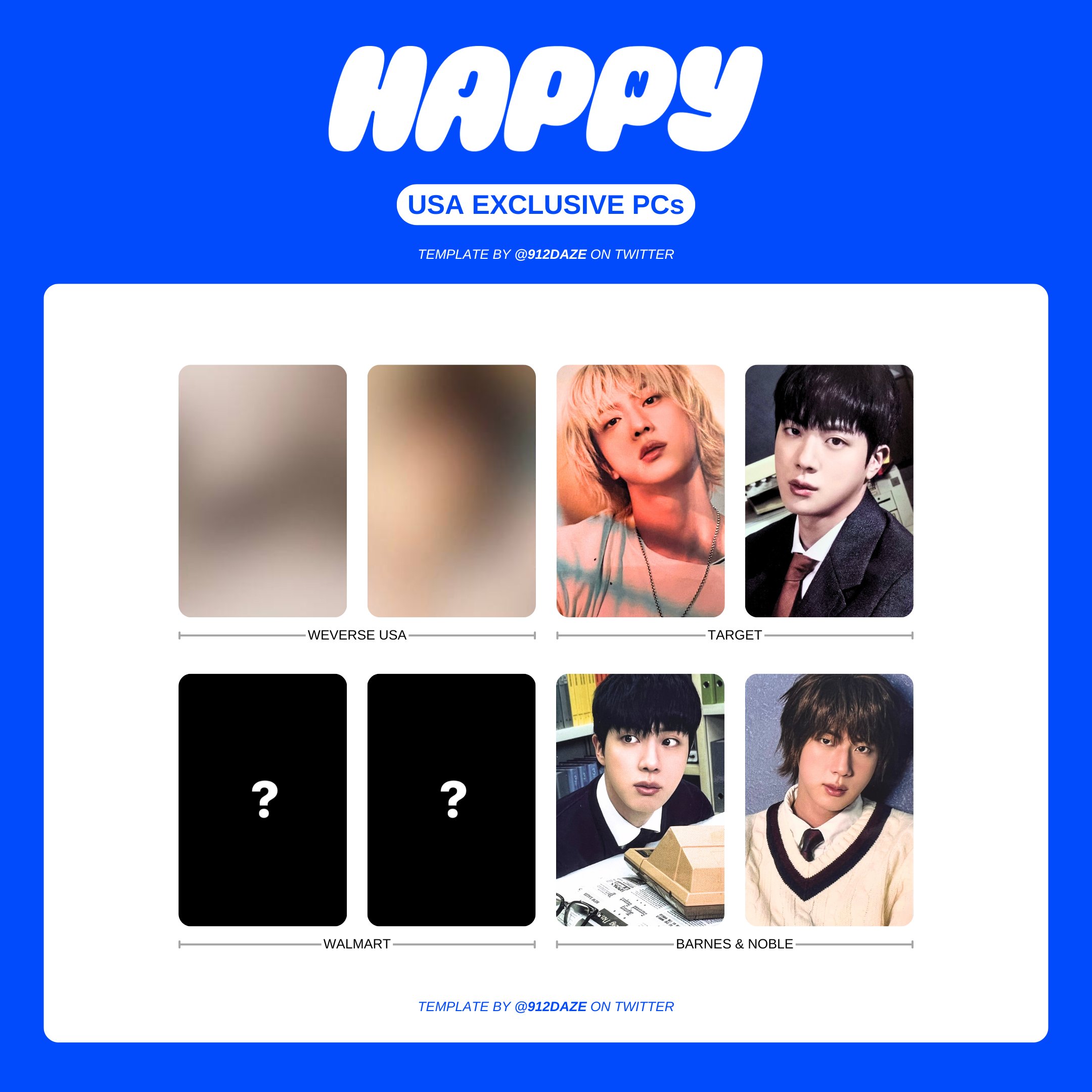 BTS 限定HAPPY Target アメリカWalmart JIN ジントレカ - メルカリ