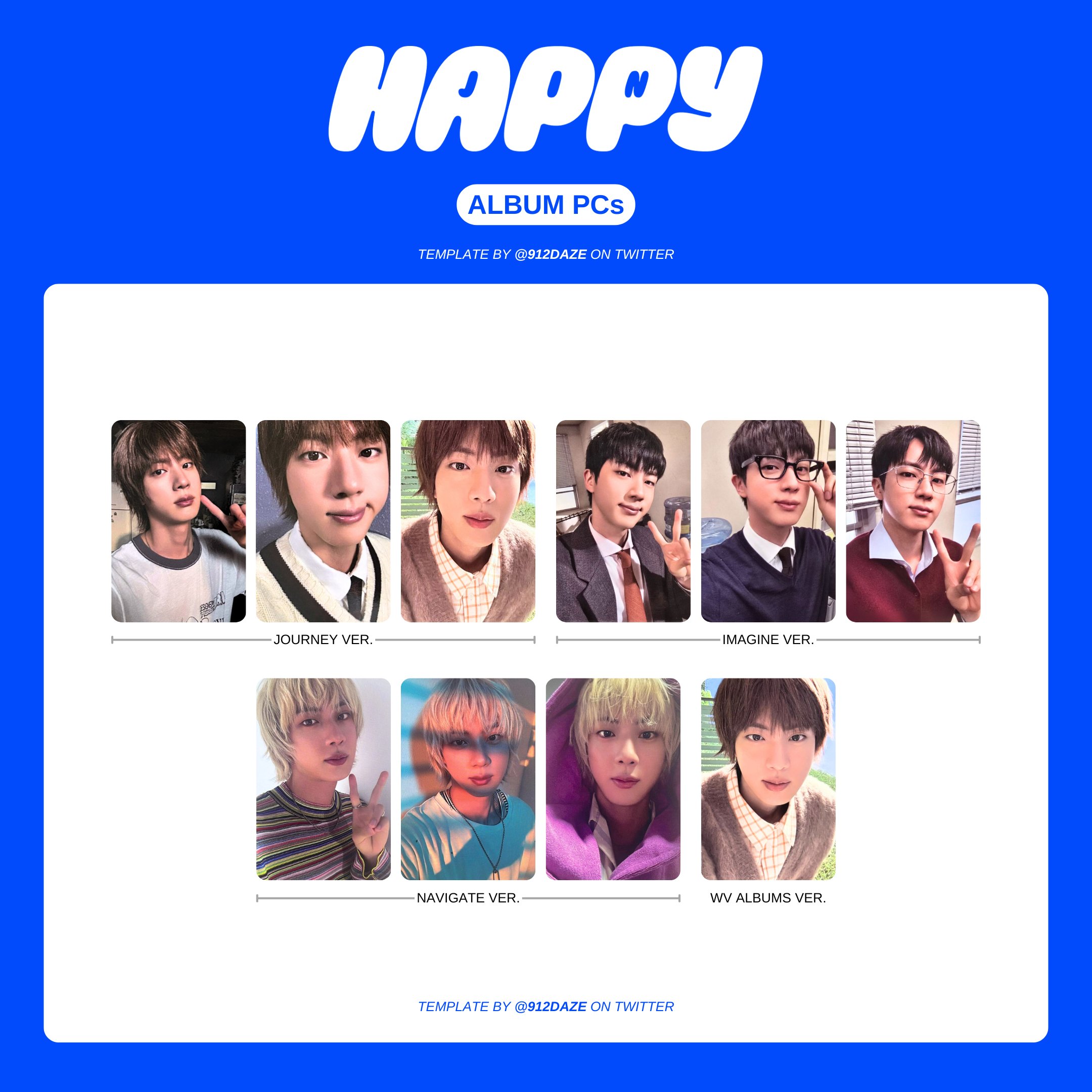 BTS JIN HAPPY JPFC Universal Music Limited Photocard POB