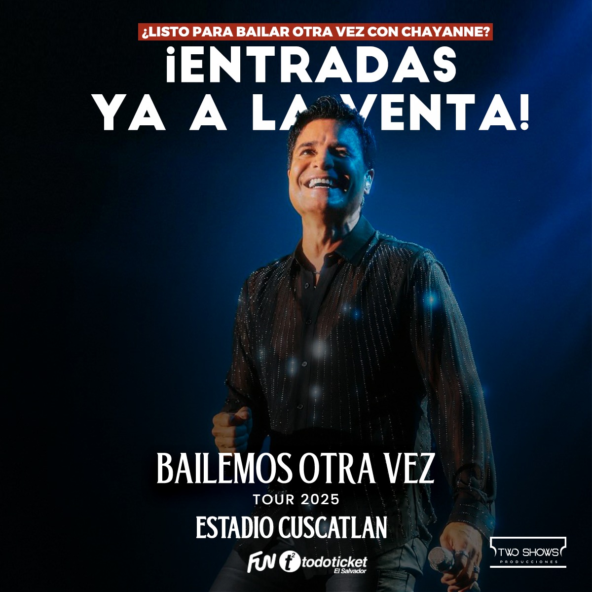 noticiaselsal13's tweet image. ¡Llegó el gran día! 📷 HOY comienza la venta de boletos para el concierto de CHAYANNE 📷📷
No pierdas tu oportunidad de vivir el #BailemosOtraVezTour en El Salvador📷
📷@funcapital.latam
📷 todoticket-sv.com
📷 Kioscos Todoticket
#Chayanne #TwoShows #ElSalvador #Bailemos