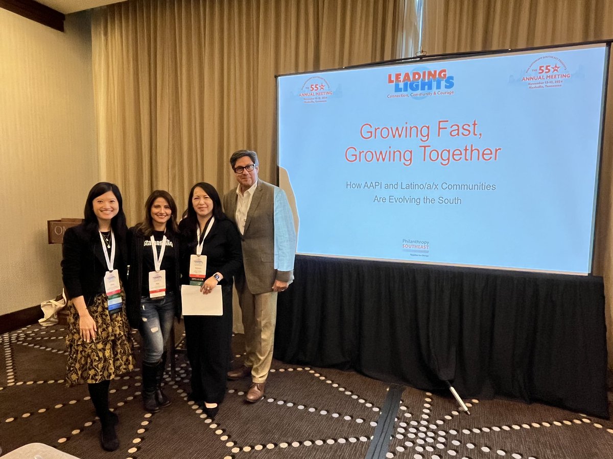 The South is the fastest growing region in the country and the communities leading the growth are Latino and AAPI. Happy to share data, context and stories so #Philanthropy can make informed decisions #EstamosAqui