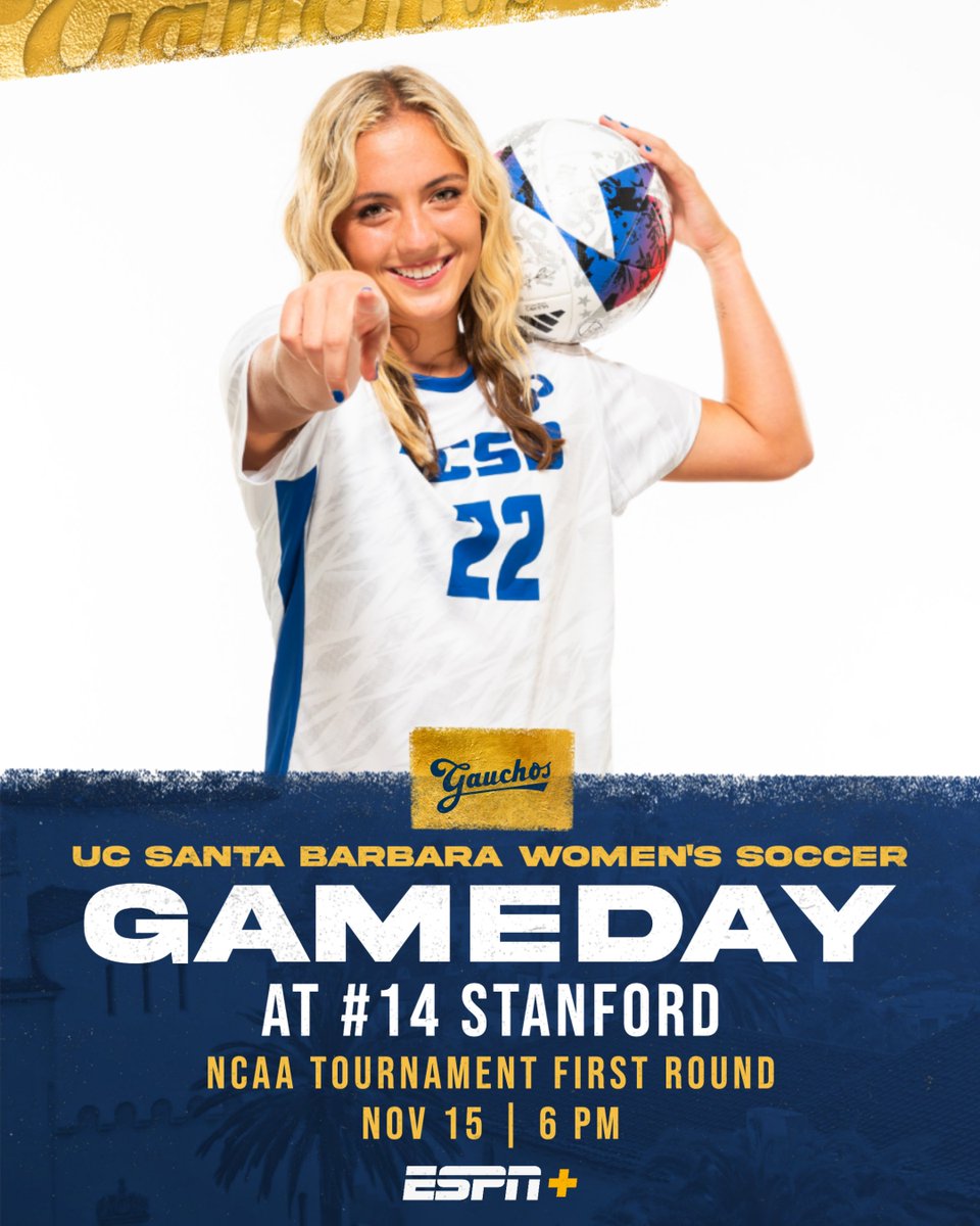 Let's dance! 💃

🆚 #14 Stanford
🏟️ Laird Q. Cagan Stadium
🕕 6 p.m.
📺 ESPN+
📊 ucsbgauchos.com/WSOC_LiveStats

#GoGauchos