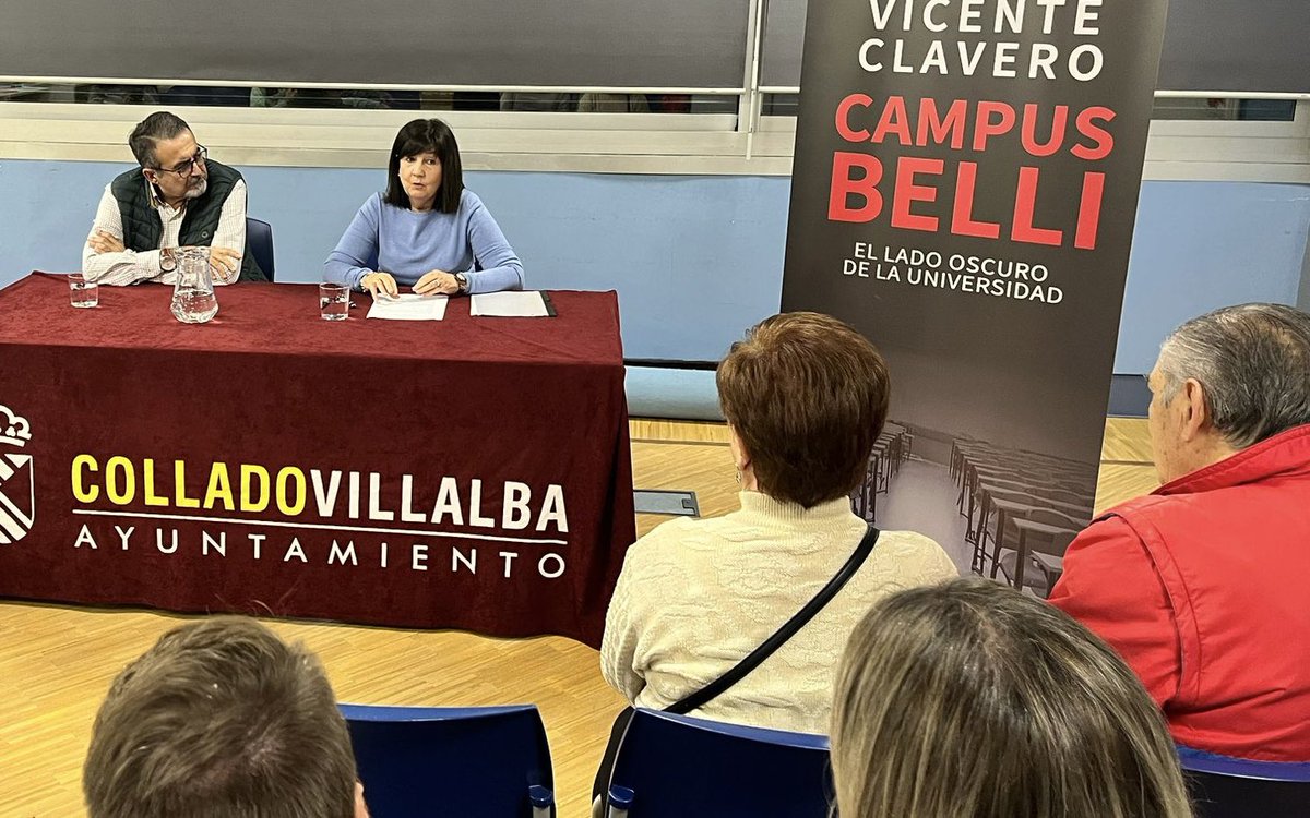 Seguimos con las presentaciones de 'Campus belli. El lado oscuro de la universidad' (<a href="/Olelibros/">Olelibros.com</a>). Ayer tocó en Collado Villalba. Gracias a la biblioteca Miguel Hernández, que acogió el acto; a @ana_sanchez_lop, que lo presentó, y a quienes nos acompañaron. Próxima parada, Málaga.