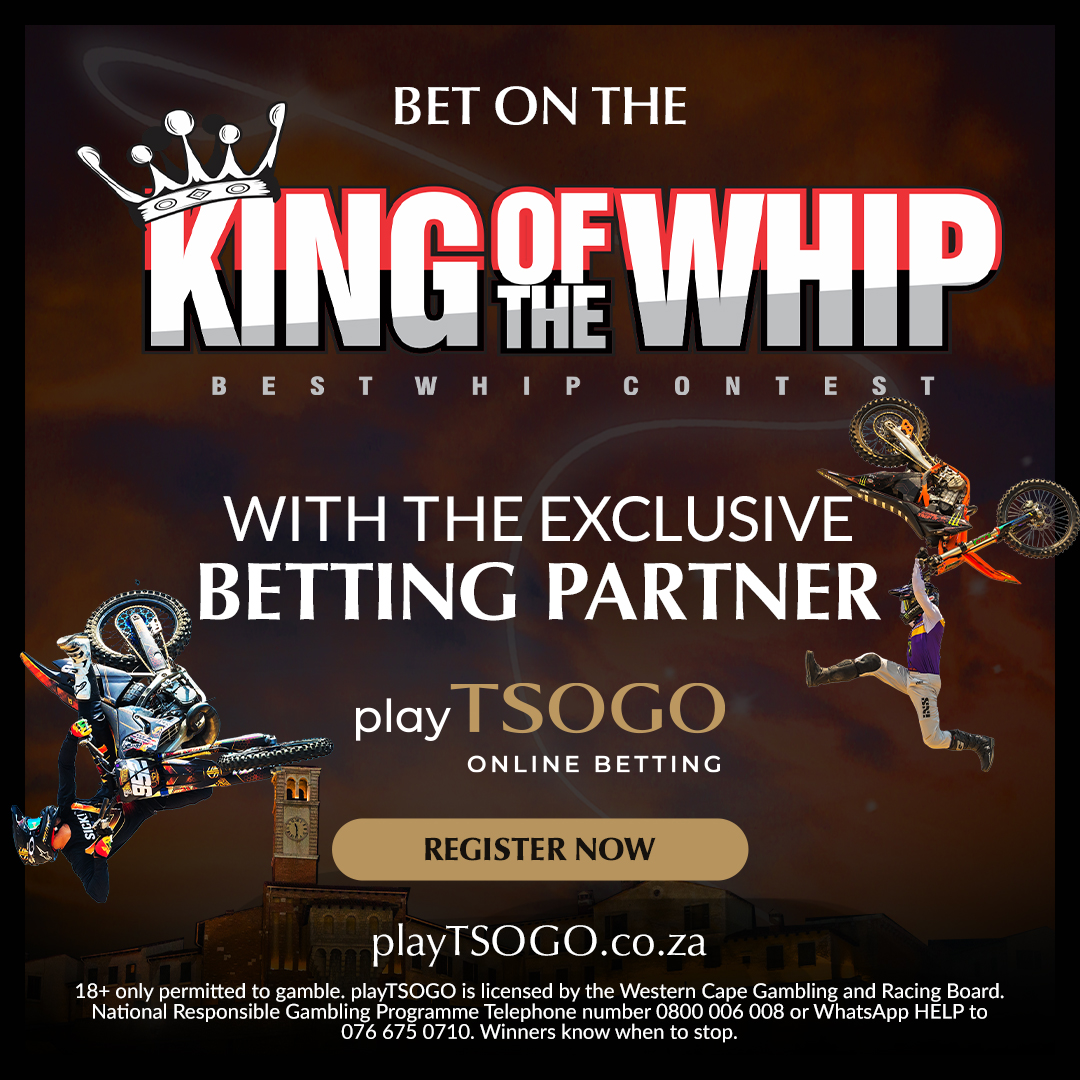 playTSOGO's tweet image. King of the Whip is almost here. 🏍️ Comment 2 types of bets you can place for the King of the Whip event and stand a chance to win 2x VIP tickets to the event! 🎟️✨ Rules with complete offer bit.ly/KOTWplayTSOGO. #KingOfTheWhip #VIPTickets #Competition #Motorsport