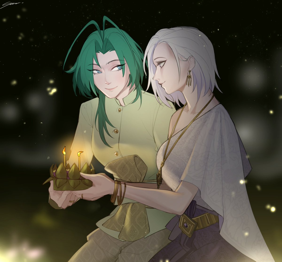 xSNOW_WEISSx's tweet image. Loy Krathong Festival 😋

 #pathtonowhere #ptn #Dreya #Mantis #無期迷途 #무기미도 #无期迷途 #วันลอยกระทง