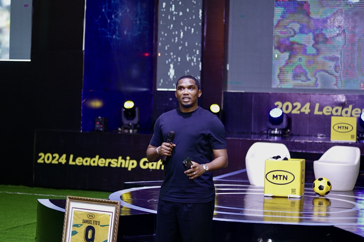 MTNCameroon's tweet image. .@SamuelEtoo, President of @Fecafootofficie, used his soccer experience as a metaphor to illustrate key leadership principles and teamwork to @MTNCameroon leaders. #LeadershipGathering2024 #DoItSmart
