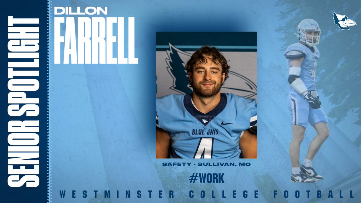 WESTMOFB's tweet photo. Senior Spotlight

Dillon Farrell
Hometown: Sullivan, MO
Position: Safety
Major: Exercise Science with a minor in Nutrition Sciences
Plans after Graduation: Attend Graduate School for Athletic Training

#WORK https://t.co/BQaPRpysM2