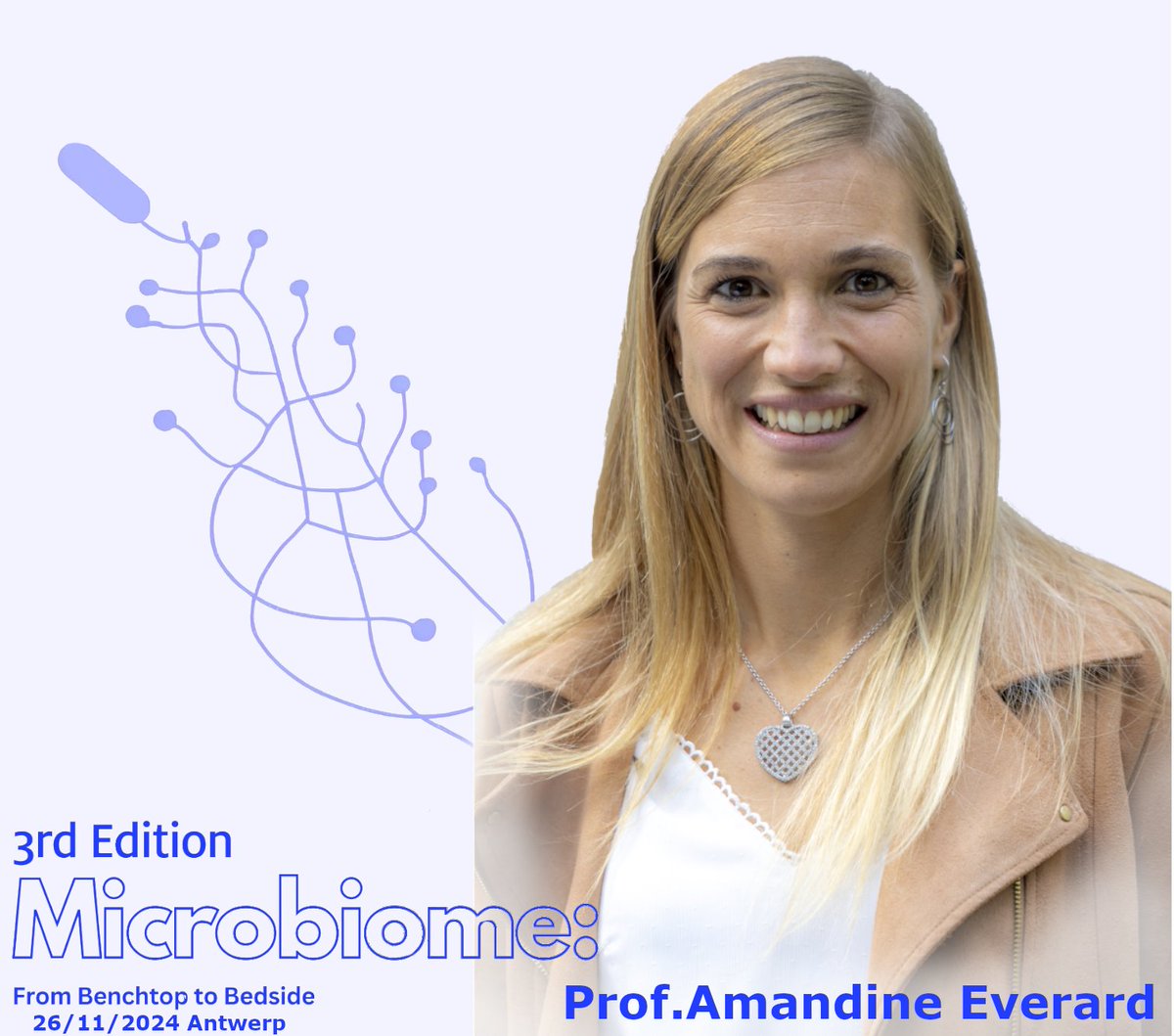 We are glad to introduce our next speaker for <a href="/MicroBench2Bed/">Microbiome-Bench2Bedside</a> Prof. Amandine Everard <a href="/HedonicMicrobes/">Amandine Everard</a> presenting “Gut microbes and eating behaviors”. #FoodIntake #gut #microbiota #nutrition #metabolism #eatingbehaviours
Join us 🗓️26/11/2024 📍 Antwerp
uza.be/nl/activiteit/…