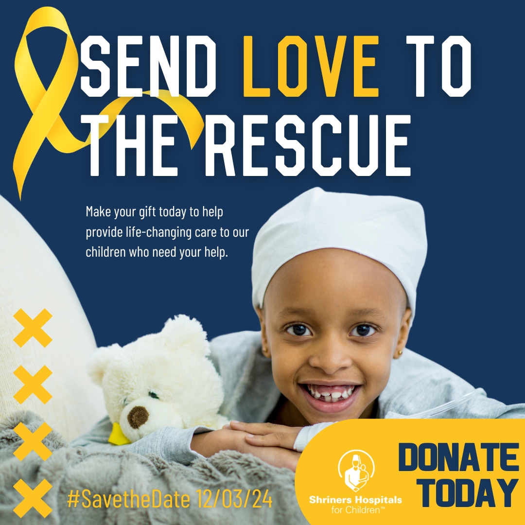 Thanks to the generosity of donors like you, we've helped over 1.5 million children reach their potential and live fulfilling lives, regardless of their families' ability to pay. Save the date for December 3rd—join us for Giving Tuesday and continue making a difference!
#Shrin...