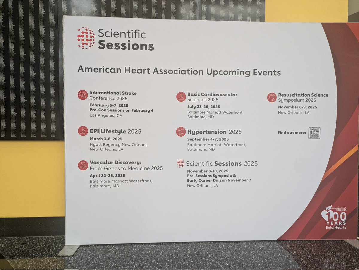 mathias_lalika's tweet photo. Excited for the @AHAScience Scientific Sessions 2024 in Chicago, as we celebrate 100 years of the AHA!
#AHA24 https://t.co/UdOCmkxBNO