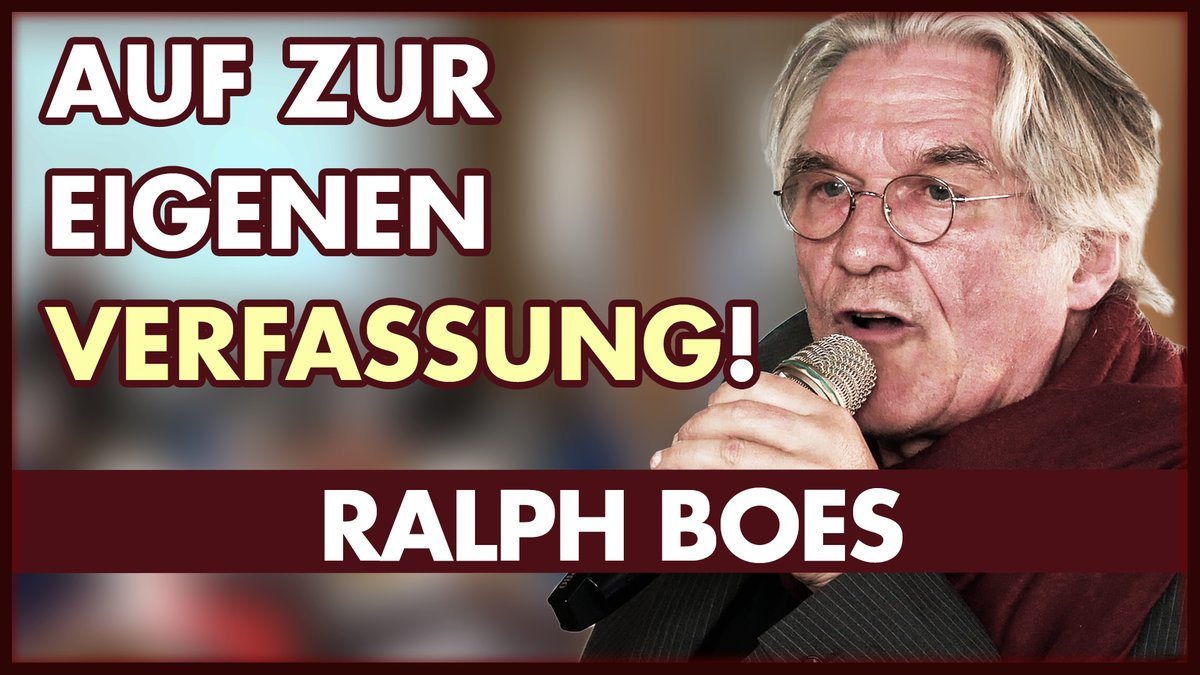 eingeschenkt_TV's tweet photo. Ralph #Boes: Unsere eigene #Verfassung durch einen "Great Reset von unten"
►►► https://t.co/VbkfgtIbEf
Das #Grundgesetz darf nur noch durch #Volksabstimmungen geändert und muss zur eigenen Verfassung erhoben werden. https://t.co/JLsYtDdZJ9