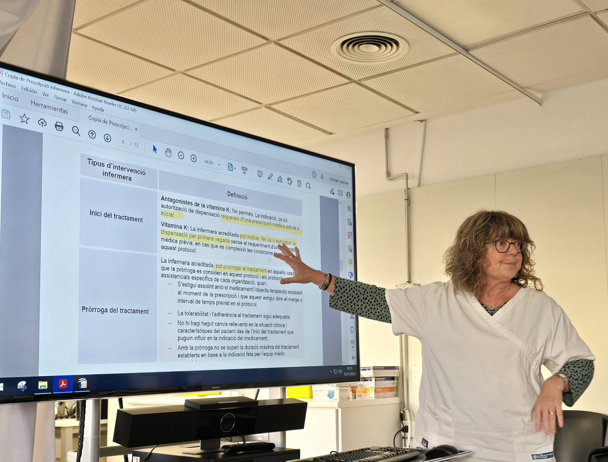 makalesgatina's tweet photo. Sessió per revisar la prescripció d'absorbents i nova guia d'anticoagulants, amb la farmacèutica referent d'AP Montse Cols👍
#prescripcióinfermera 
#ABSPalafrugell
@_ssibe https://t.co/d6jLSREm6H