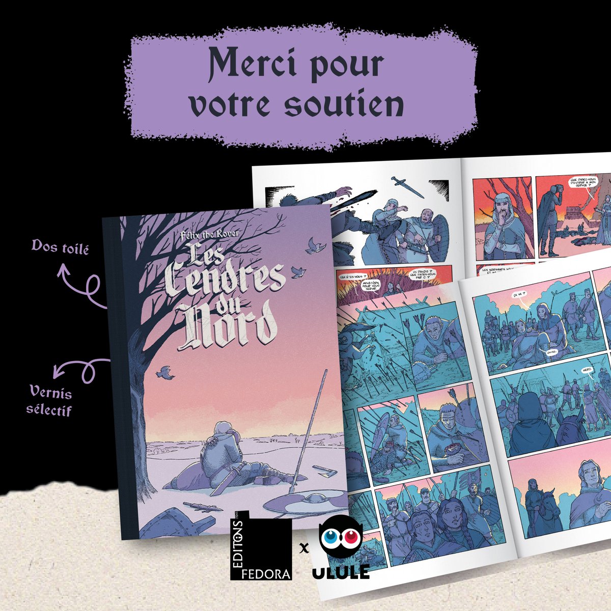 Editions_Fedora's tweet photo. Et voilà après un mois la campagne s'achève ! En beauté, avec un objectif carrément dépassé ! 🥳
Un immense merci pour votre engagement tout le long de cette aventure. 💙
C'est vous qui avez rendu possible la parution des Cendres du Nord !! https://t.co/p9RvF5xyXq
