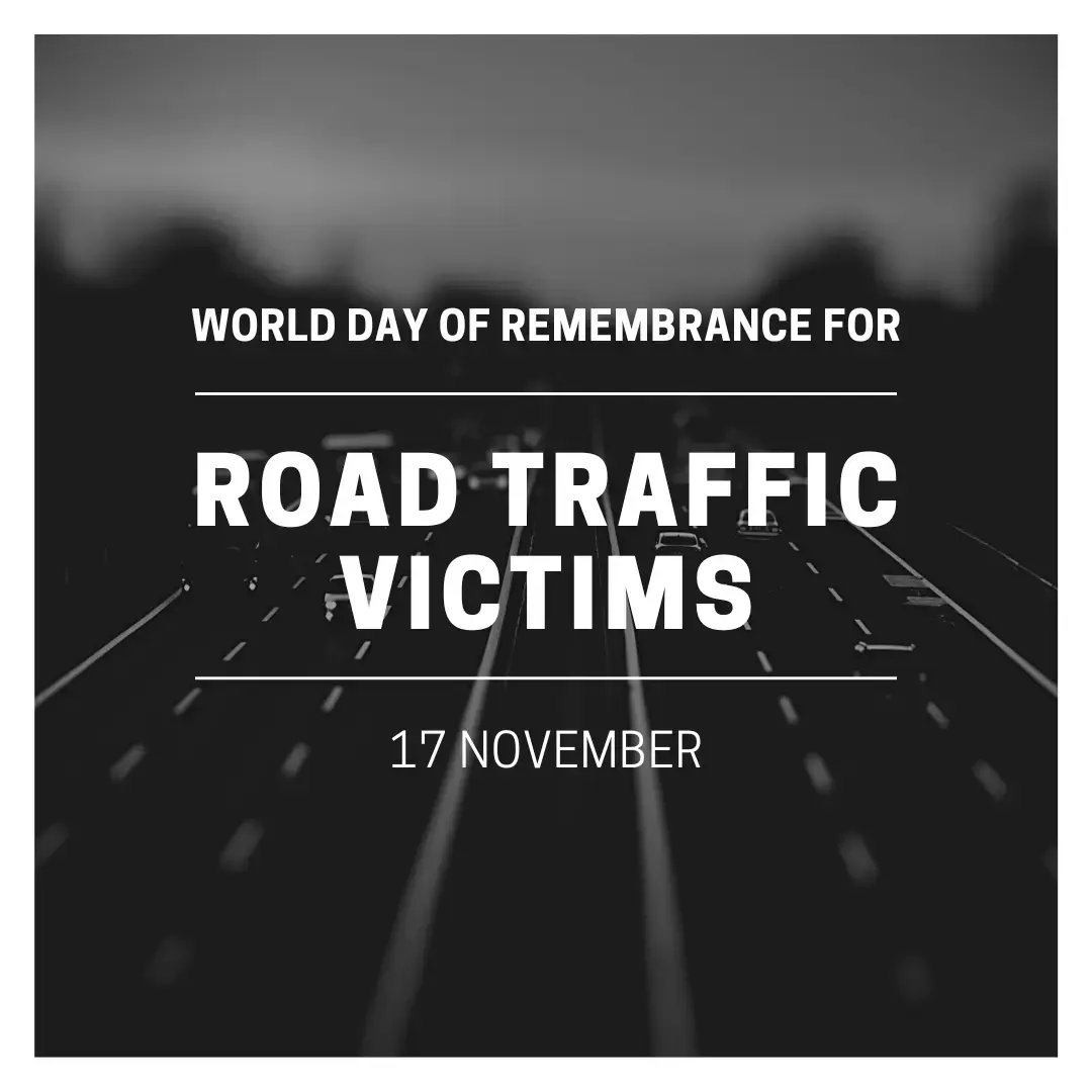 UN's tweet image. Over half of road traffic victims are:

🚶‍♂️ pedestrians

🚴‍♀️ cyclists

🏍️ motorcyclists

More must be done to ensure safe and sustainable transport for all.

Sunday is World Day of Remembrance for Road Traffic Victims. un.org/en/observances…
