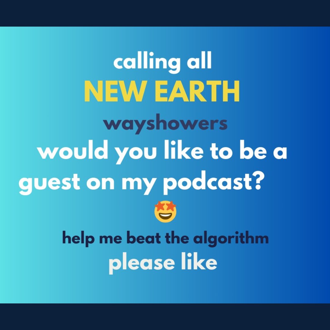 ✨ Calling All New Earth Visionaries! ✨🌍

December marks the 2nd anniversary of the NEW EARTH podcast! 🎉 To celebrate, I’m offering one of YOU the chance to be a guest! 
🎙 How to apply: facebook.com/SarahChaveOffi…

#NewEarthPodcast #PodcastAnniversary #bethechange