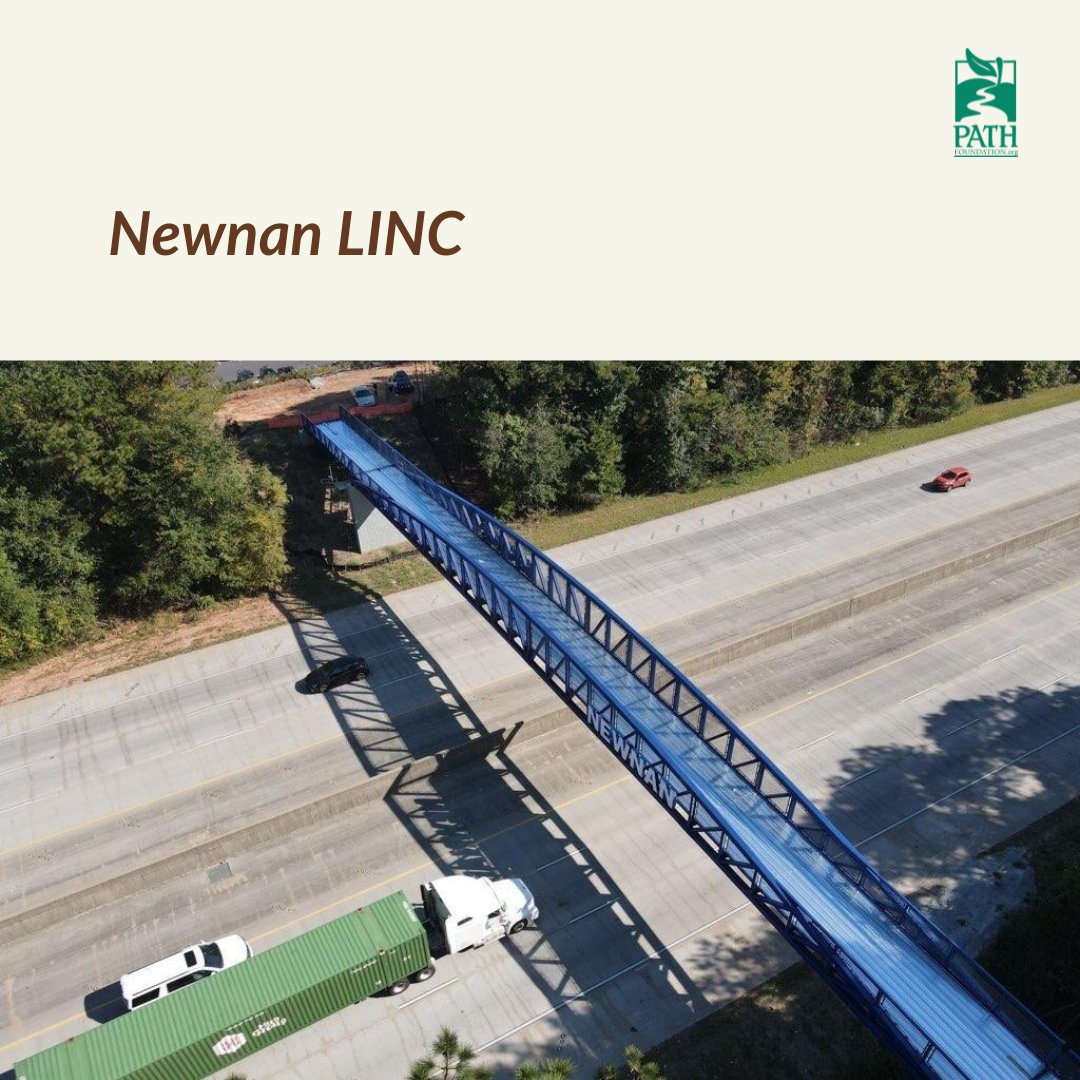PATHFoundation's tweet image. Allow me to introduce you to the Newman LINC 🌉

Highlights:
🌳 2.5+ miles long
🌳 Connects to historic Newton
🌳 Meanders through woods and along creeks for a lovely nature break

#newnanga #newnanlinc #pathfoundation #trailsforall