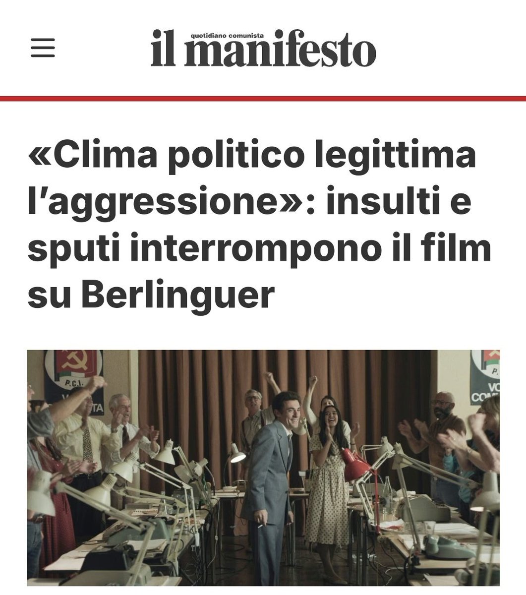 Il clima di impunità creato dalla normalizzazione del fascismo in Italia ci ha portato qui: aggressioni squadriste durante un film su Berlinguer, insulti razzisti e omofobi, e Forza Nuova che annuncia adunate come se fossimo negli anni ‘30. #matrice