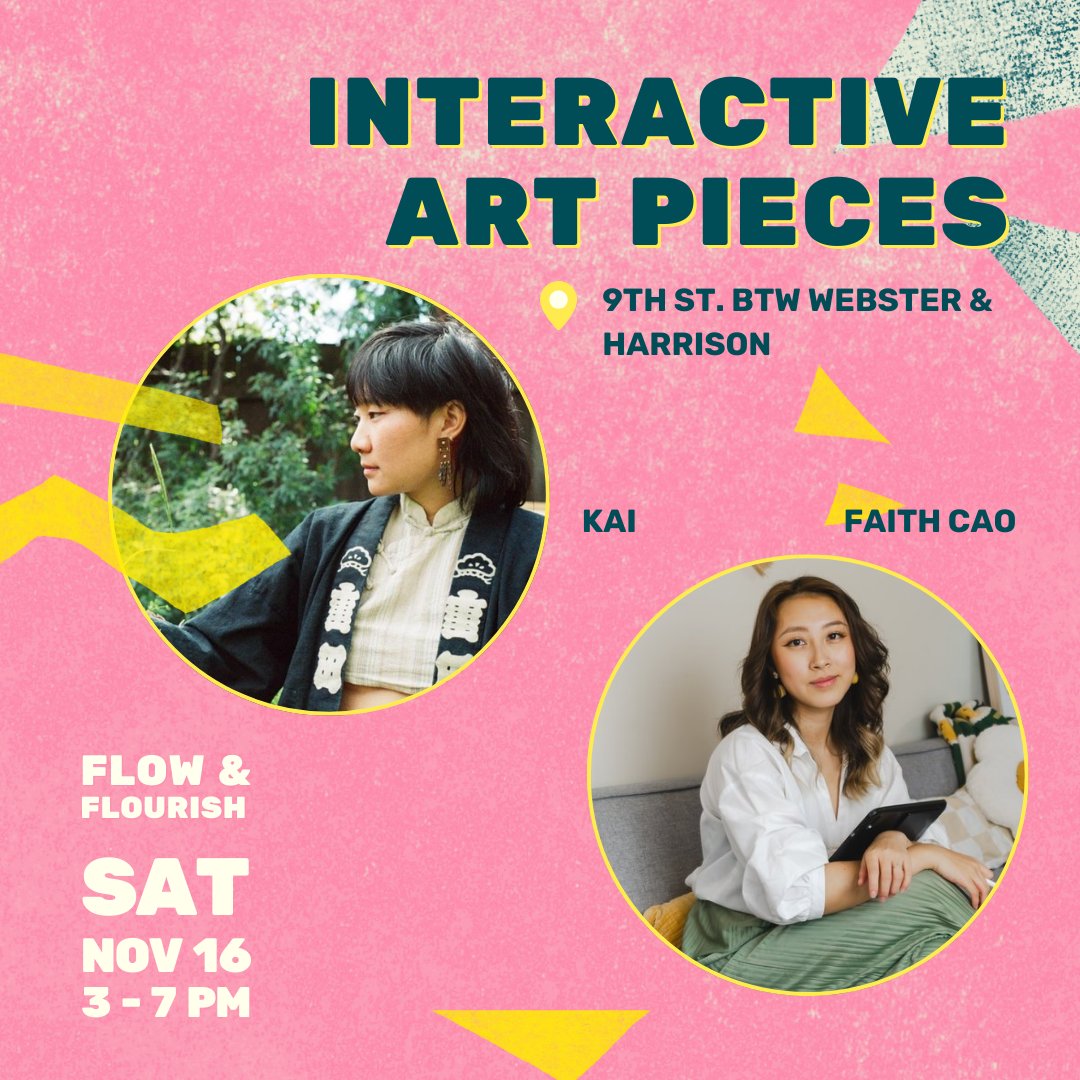 OakDOT (@oakdot) on Twitter photo Reminder-- Flow & Flourish: Reimagining Chinatown Streets is FREE tomorrow at 3pm!
⏲️ Saturday, November 16, 3-7PM
📍 Oakland Chinatown (9th and 10th Streets at Webster)
Register to volunteer or vend today! Call or email Lindsay: (510) 928-7544 Lguinan@ebaldc.org Reminder-- Flow & Flourish: Reimagining Chinatown Streets is FREE tomorrow at 3pm!
⏲️ Saturday, November 16, 3-7PM
📍 Oakland Chinatown (9th and 10th Streets at Webster)
Register to volunteer or vend today! Call or email Lindsay: (510) 928-7544 Lguinan@ebaldc.org