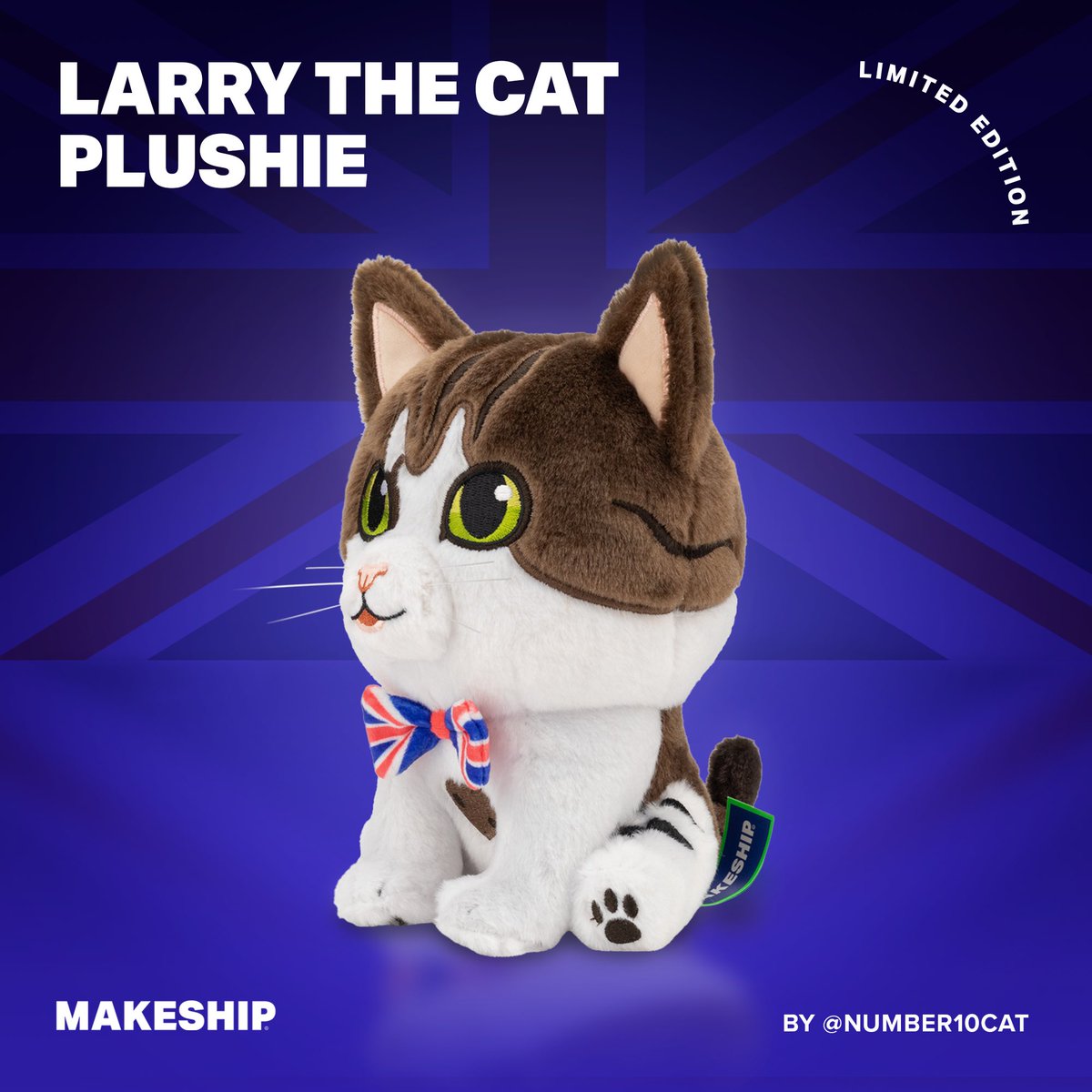 The limited edition Larry the Cat plushie (cuddly toy) is now available from <a href="/Makeship/">Makeship</a> - I hope you'll agree it's almost as adorable as me.
makeship.com/products/larry…