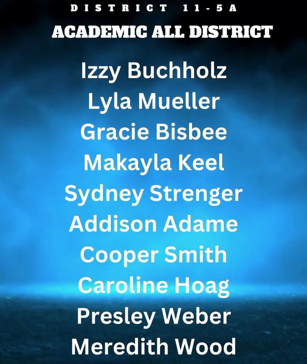 Thankful to receive second team all-district and academic all-district this season. 💙