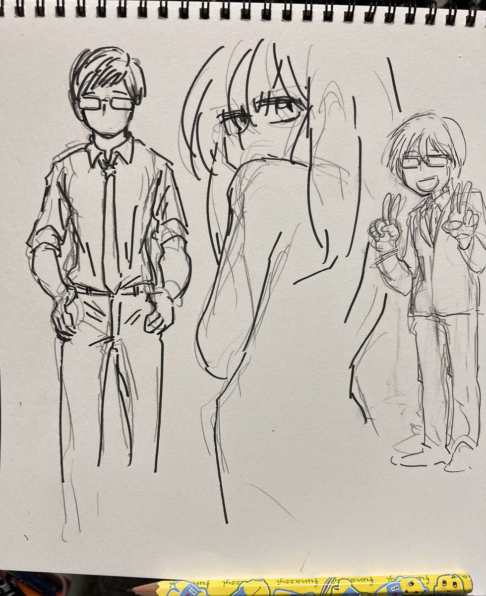 落書き 先程スケッチブックを一冊描きつぶしたのでこれは新しいスケッチブックです 