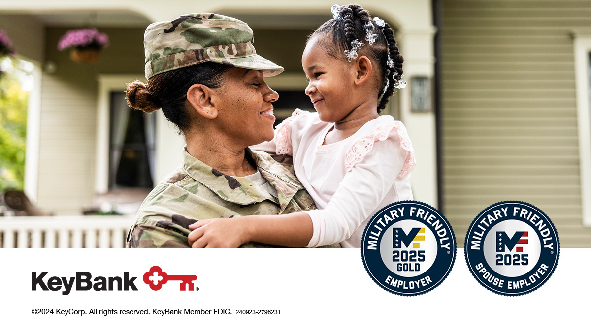 Key is proud to be recognized as a Top Military Friendly Employer for the eleventh consecutive year and a Top Military Friendly Spouse Employer for the ninth consecutive year. 

Learn about opportunities at Key for veterans, reservists, and their spouses: bit.ly/3F7ZF6v