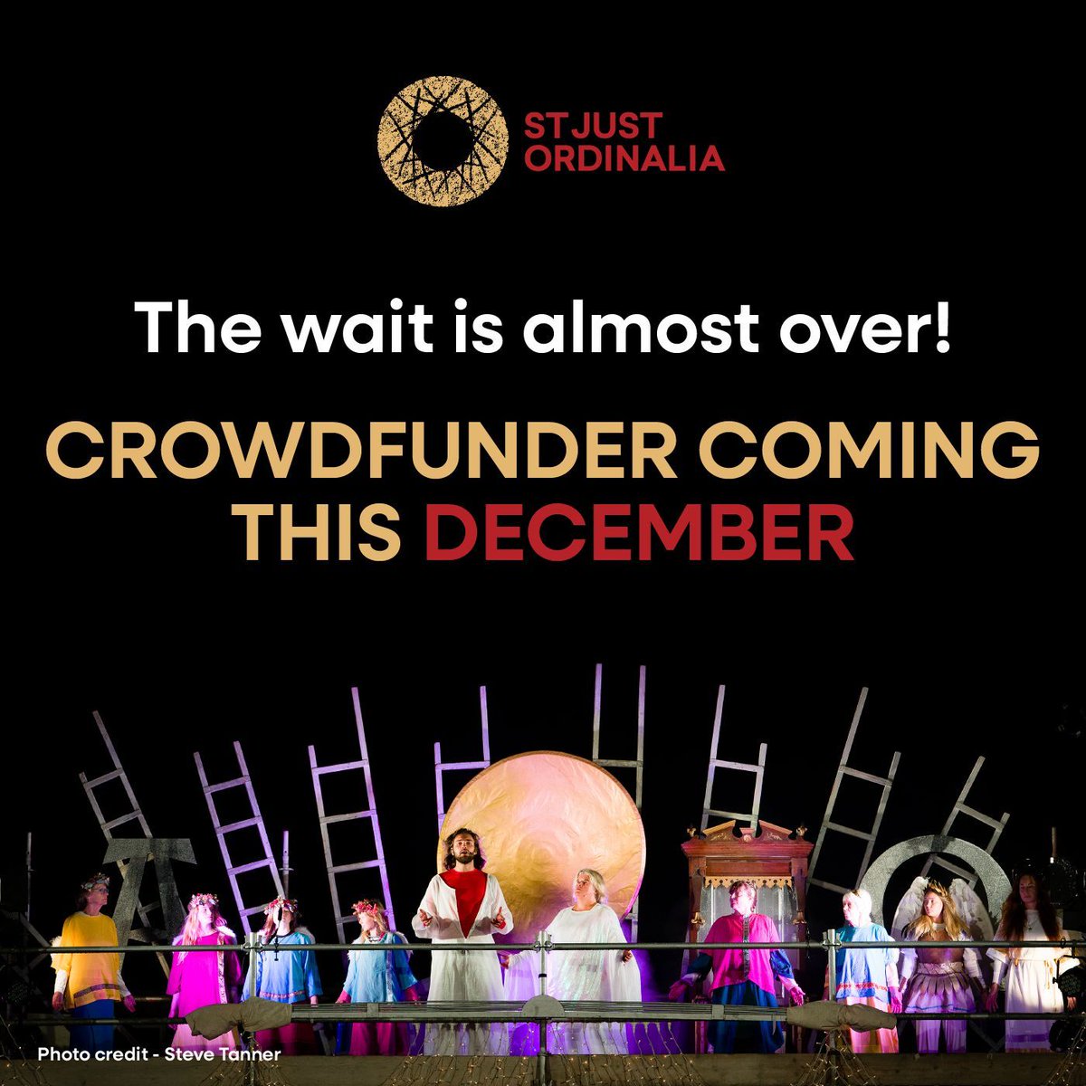 We’re launching our Crowdfunder to support our 2026 plans for the St Just Ordinalia on Sunday 8th December, which we hope means that many of you will choose to gift a donation or put a donation in your Christmas list to support this Cornish cultural extravaganza returning.