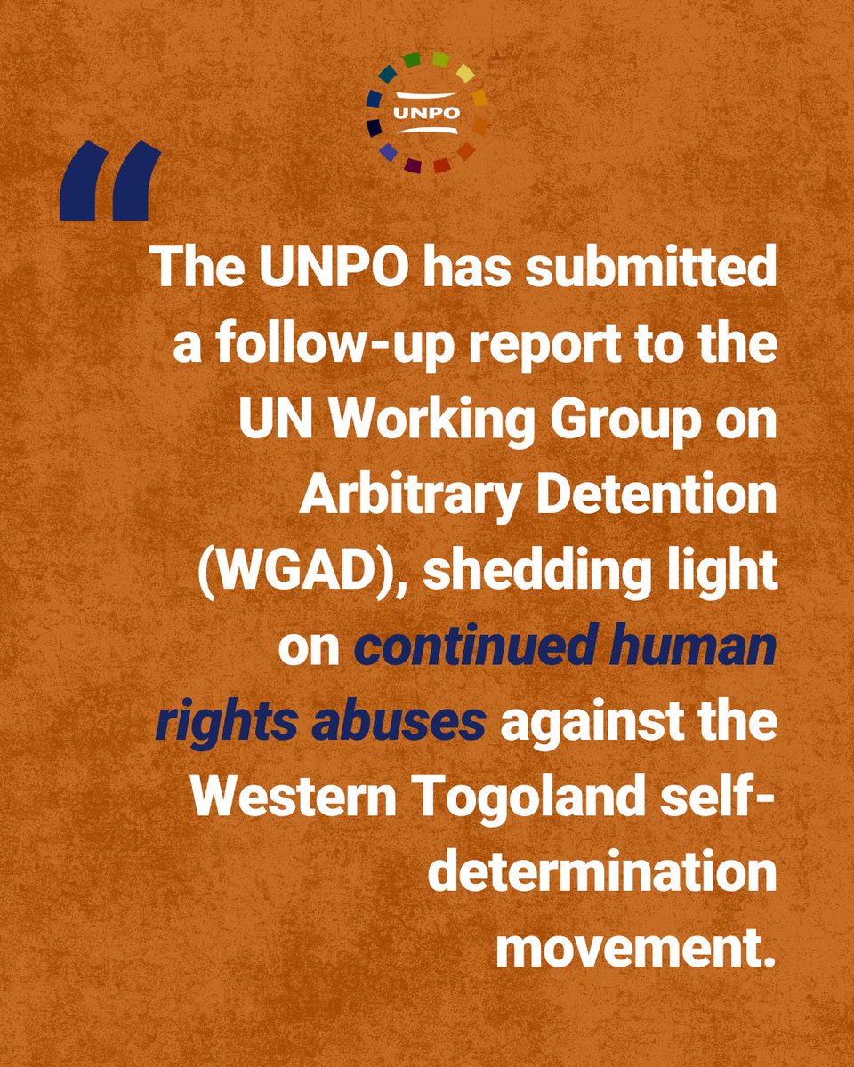 UNPOintl's tweet photo. Despite global recommendations, the rights of #WesternTogoland advocates remain under threat.

Leaders like George Nyakpo have endured arbitrary detention, and activists continue to face persecution for advocating self-determination 
#Justice #RightsViolations #SelfDetermination https://t.co/iz1OrQKoUG