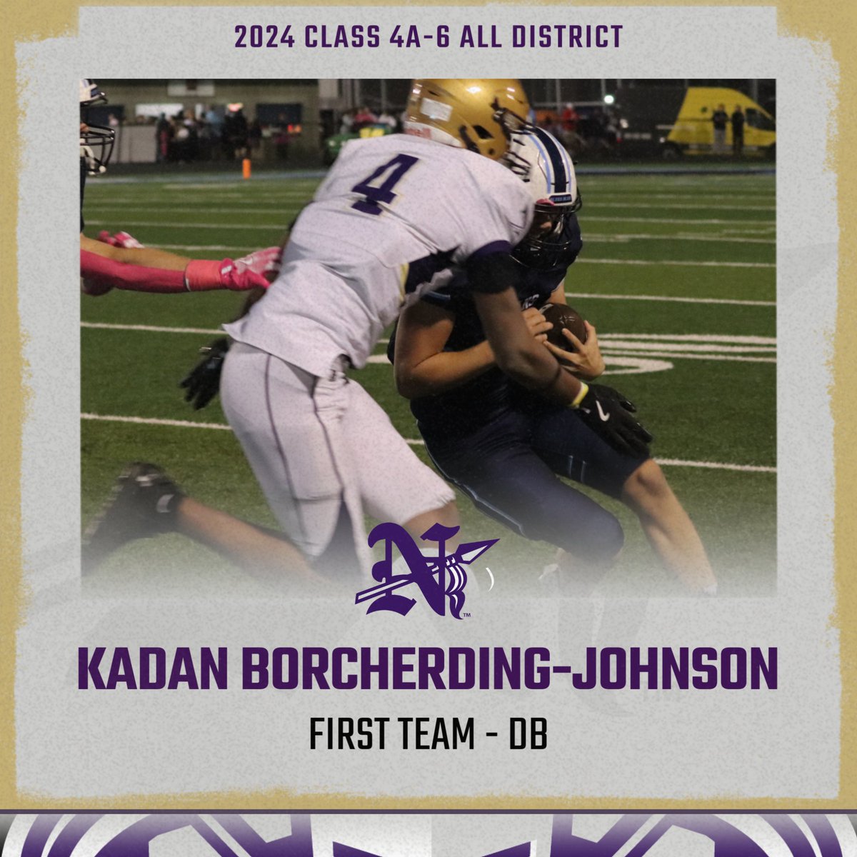 𝟮𝟬𝟮𝟰 𝟰𝗔-𝟲 𝗔𝗹𝗹-𝗗𝗶𝘀𝘁𝗿𝗶𝗰𝘁 𝟭𝘀𝘁 𝗧𝗲𝗮𝗺

Kadan Borcherding-Johnson - DB

#Warriors⚔️