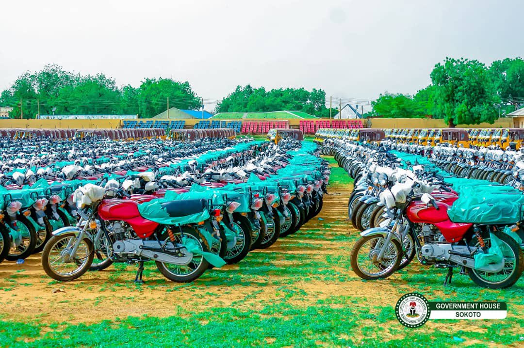 I am excited to announce a significant boost to intercity transportation in Sokoto with the purchase of 1,000 motorcycles and 500 tricycles. This initiative aims to create job opportunities for our vibrant youth and address the pressing transportation needs of our growing city.