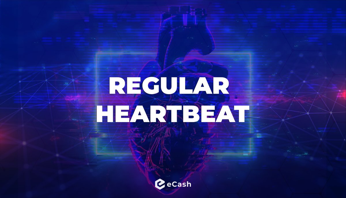 eCash's tweet photo. 💓 The Heartbeat Upgrade is Here! 🛠 

eCash’s new Real-Time Target (RTT) algorithm smooths out block times for faster, more reliable transactions. Here’s what it means for users: 👇

The Problem: Irregular Block Times
In Proof-of-Work (PoW) networks like eCash, mining difficulty adjusts based on miner activity. But miners often switch between eCash, $BTC, and $BCH to chase profits, leading to:
➡️ Turbo blocks: A flood of fast blocks
➡️ Long delays: Slow blocks when miners leave

This "switch mining" creates unpredictable deposit times for users. While this behavior impacts all PoW networks, it hits minority chains like eCash harder due to their smaller share of the total hash rate.

The Solution: Real-Time Targeting
The Heartbeat upgrade dynamically adjusts mining difficulty in real-time. By rejecting blocks mined too quickly, it prevents the turbo block problem and keeps block production steady—closer to the 10-minute target.

Why It Matters: A Better User Experience
The Heartbeat upgrade improves:
✅ Faster transaction confirmations ⚡
✅ More predictable deposit times 🕒
✅ A smoother experience for merchants, exchanges, developers, and everyday users. 🚀

With blocks arriving more consistently, eCash users can rely on faster, smoother transactions. This is especially important for eCash’s 1-block finality, where just one confirmation secures your transaction.

The current 1-block finality and Heartbeat improvements will be further enhanced by Avalanche Pre-Consensus, which will bring eCash instant finality (~2 seconds)!

With Regular Heartbeat live, eCash is leading innovation in PoW networks. It’s another step toward making $XEC the go-to internet cash for everyone.

What do you think of the upgrade? Let us know! 🚀