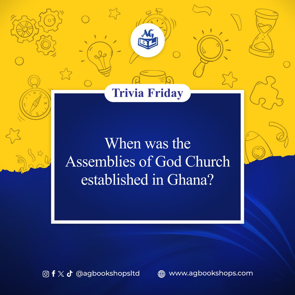 Trivia Friday, First 3 answers get a free AG souvenir from us. comment with #AGbookshopsltd

#AssembliesOfGod #AssembliesofGodChurch