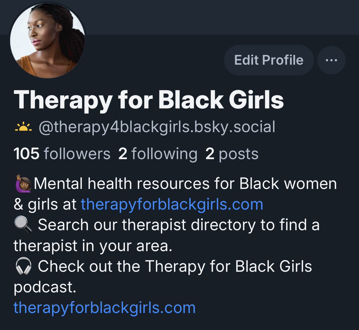 Therapy for Black Girls tweet media
