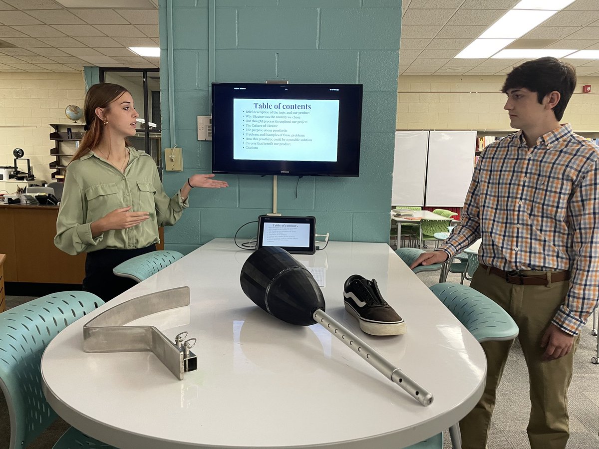 GCHS student Prosthetic Grand Challenges for Ukraine-Sri Lanka-Brazil…always amazed at the application of content &amp; student creativity &amp; professional attire🛠️🧰🦿<a href="/GreeneCoSchools/">Greene County Schools</a> <a href="/GreeneCentralHS/">Greene Central</a> <a href="/GCS_STEM/">Greene County Schools STEM</a> <a href="/Jgarscie/">Jose Garcia, Ed.D.</a>