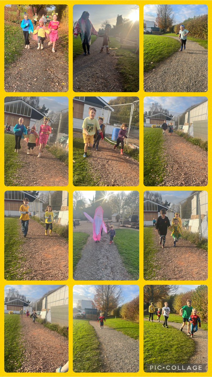 TrellechPrimary's tweet photo. Reception and Year 4 had a fab time completing their Run Pudsey Challenge this afternoon 😀🐻 @misslightlearns @BBCCiN https://t.co/76EpCTla4h
