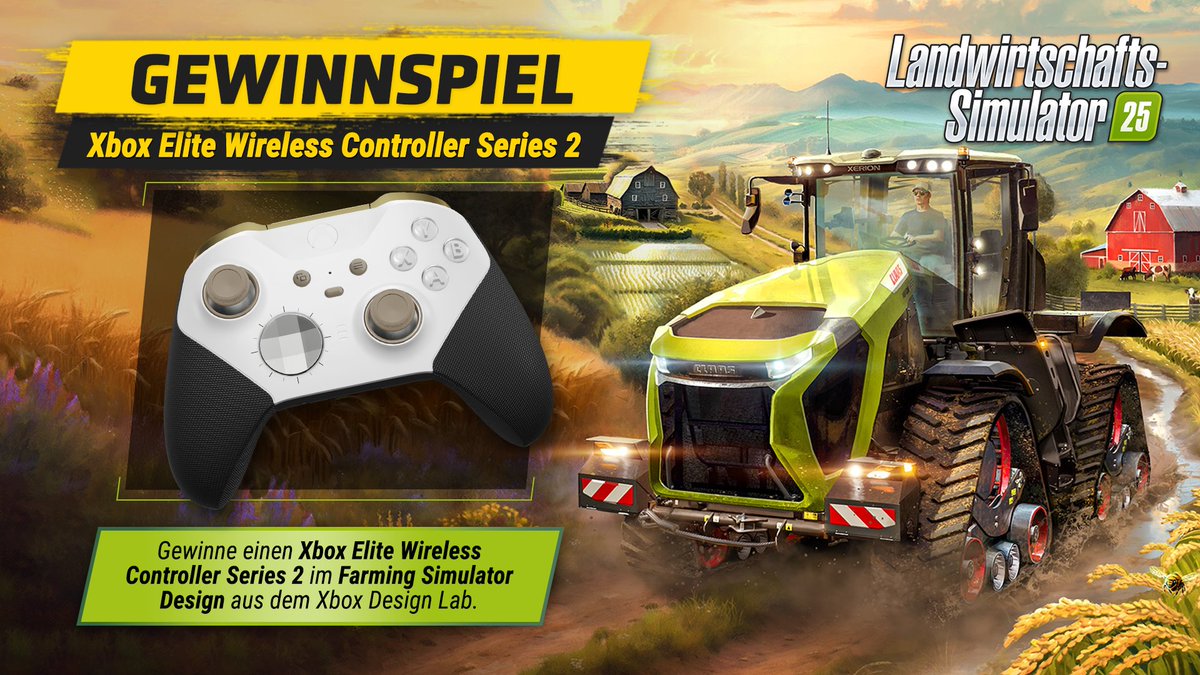 Xbox DACH (@xboxdach) on Twitter photo 🚨GEWINNSPIEL🚨
Wir verlosen gemeinsam mit <a href="/farmingsim/">Farming Simulator 25 - Available now!</a> einen Xbox Elite Wireless Controller Serie, dem ihr im Xbox Design Lab zusätzlich noch den passenden Anstrich verleihen könnt.
So macht ihr mit:
1. <a href="/XboxDACH/">Xbox DACH</a> folgen
2. Tweet liken + RT ❤️🔁
TNB 👉 xbox.com/de-DE/promotio… 🚨GEWINNSPIEL🚨
Wir verlosen gemeinsam mit <a href="/farmingsim/">Farming Simulator 25 - Available now!</a> einen Xbox Elite Wireless Controller Serie, dem ihr im Xbox Design Lab zusätzlich noch den passenden Anstrich verleihen könnt.
So macht ihr mit:
1. <a href="/XboxDACH/">Xbox DACH</a> folgen
2. Tweet liken + RT ❤️🔁
TNB 👉 xbox.com/de-DE/promotio…