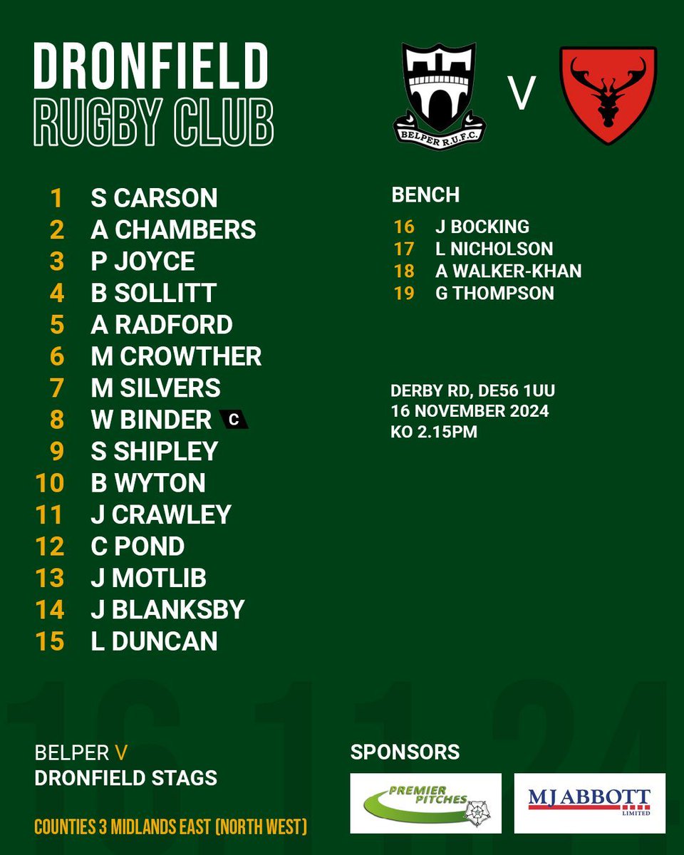 Dronfieldrugby's tweet photo. 🔴⚫️ SQUAD ANNOUNCEMENTS Here are your teams to face Newark and Belper. The 1XV have a rare home game against 6th place Newark while the Stags travel to Belper who sit in 2nd, a win would see the Stags move into 2nd place.

Come on down to Gosforth Fields and support the 1XV. https://t.co/aFQYZiHcMw