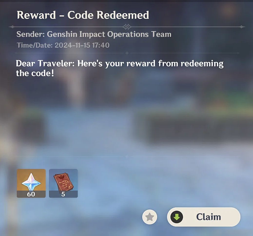 GenshinUpdate's tweet photo. ⭐️New code: WAM5UWWU28NV
▶️Redeem here: https://t.co/4fKPvTJohU
#GenshinImpact #原神 #원신 https://t.co/VOO8enNcGt