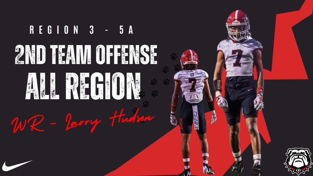 Larry Hudson (@larryhudson_) on Twitter photo Blessed to have been nominated for 2nd team Offense ( ALL REGION )
{ Rec- 51 }
{ Yrds-761 }
{ Td-7 }
Hudl link👇🏽
hudl.com/v/2Qg4ME
<a href="/RecruitGeorgia/">Recruit Georgia</a> <a href="/Rivals/">Rivals</a> <a href="/On3sports/">On3</a> <a href="/247Sports/">247Sports</a> <a href="/RivalsCamp/">Rivals Camp Series</a> <a href="/PrepRedzoneGA/">Prep Redzone Georgia</a> <a href="/RustyMansell_/">Rusty Mansell</a> <a href="/SoutheastElite_/">Southeast Elite Prospects</a> <a href="/ExpoRecruits/">Expo Recruits</a> <a href="/GAEliteClassic/">GeorgiaEliteClassic</a> Blessed to have been nominated for 2nd team Offense ( ALL REGION )
{ Rec- 51 }
{ Yrds-761 }
{ Td-7 }
Hudl link👇🏽
hudl.com/v/2Qg4ME
<a href="/RecruitGeorgia/">Recruit Georgia</a> <a href="/Rivals/">Rivals</a> <a href="/On3sports/">On3</a> <a href="/247Sports/">247Sports</a> <a href="/RivalsCamp/">Rivals Camp Series</a> <a href="/PrepRedzoneGA/">Prep Redzone Georgia</a> <a href="/RustyMansell_/">Rusty Mansell</a> <a href="/SoutheastElite_/">Southeast Elite Prospects</a> <a href="/ExpoRecruits/">Expo Recruits</a> <a href="/GAEliteClassic/">GeorgiaEliteClassic</a>