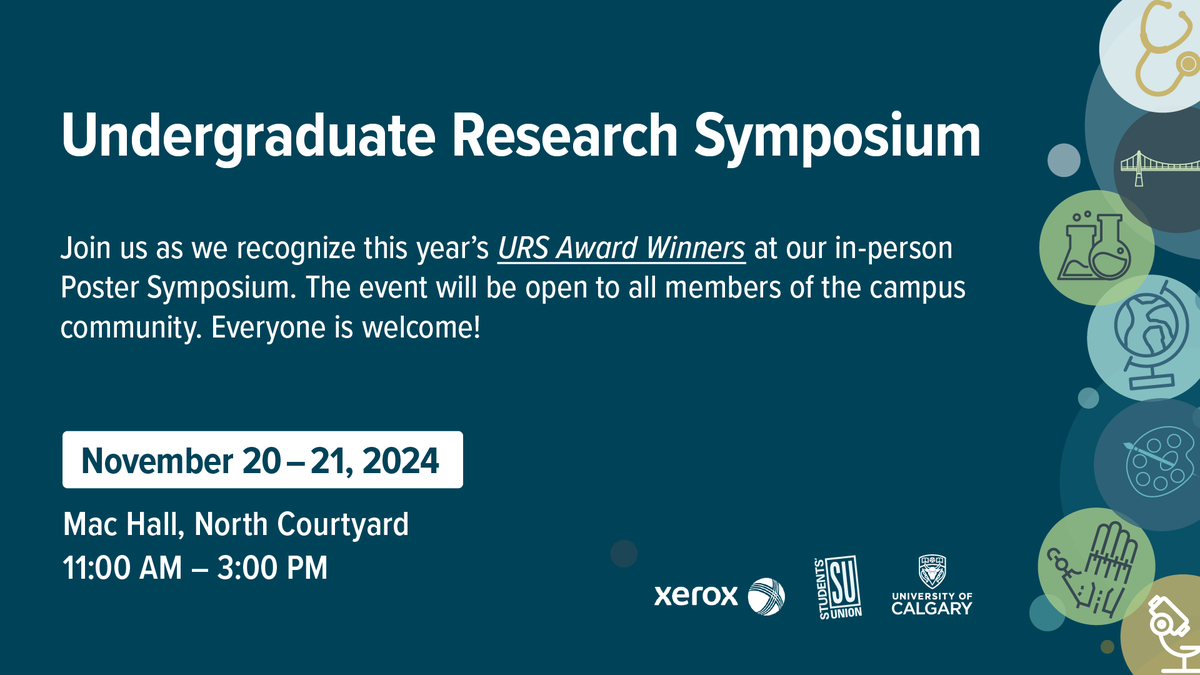 This week is Research Week, and we'll be highlighting our Undergraduate Research Award Winners on Wednesday and Thursday with a Poster Symposium - open to all members of the UCalgary community. Stop by and check out some of the research done by undergraduates! 🧠