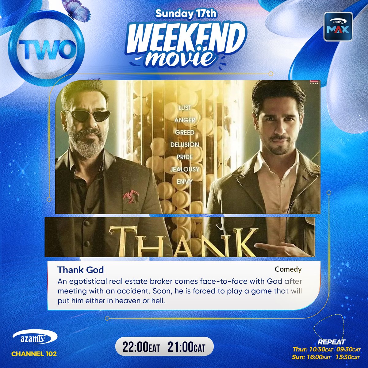 Azamtv_ug's tweet image. Tonight on #AzamTWO, dont miss #ThankGod at 10:00pm  #WeekendMovieUpdates #AzamTVUpdates #EntertainmentforeverybodyYou can also catch it on the go with #AzamTVMaxApp click on the Download link below;  play.google.com/store/apps/det…