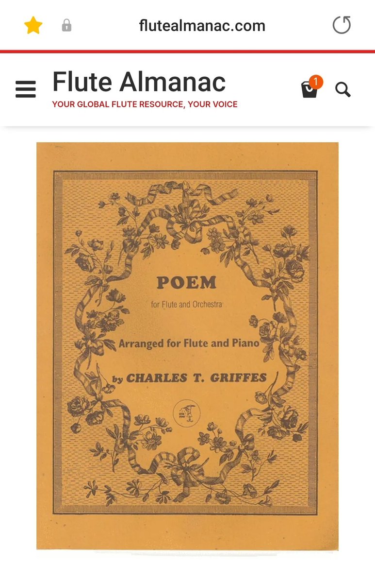 📜✨ On This Day in Flute History ✨📜
November 16, 1919: the premiere of Charles Griffes' iconic Poem for Flute and Orchestra

flutealmanac.com/event/premiere…

#flutehistory #charlesgriffes #flutepoem #georgesbarrere #classicalmusic #fluterepertoire #flutemusic #nycsymphony