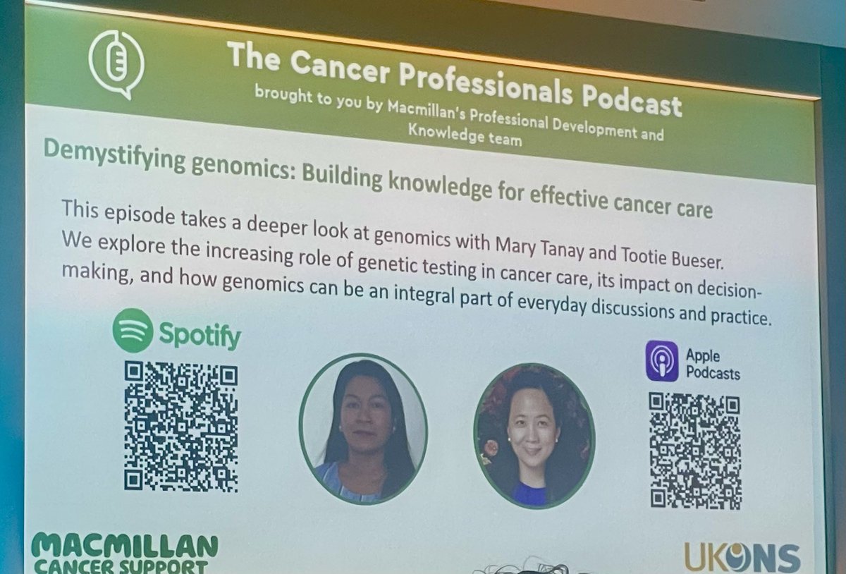 claire_taylor22's tweet photo. #UKONS2024 delivers another stimulating session - this one demystified cancer genomics through education  @2tbueser @MerryTea &amp; 🙏 for sharing some useful resources @macmillancancer @DaBell5 #Genomicstoolkit https://t.co/QVpuOk9PW5