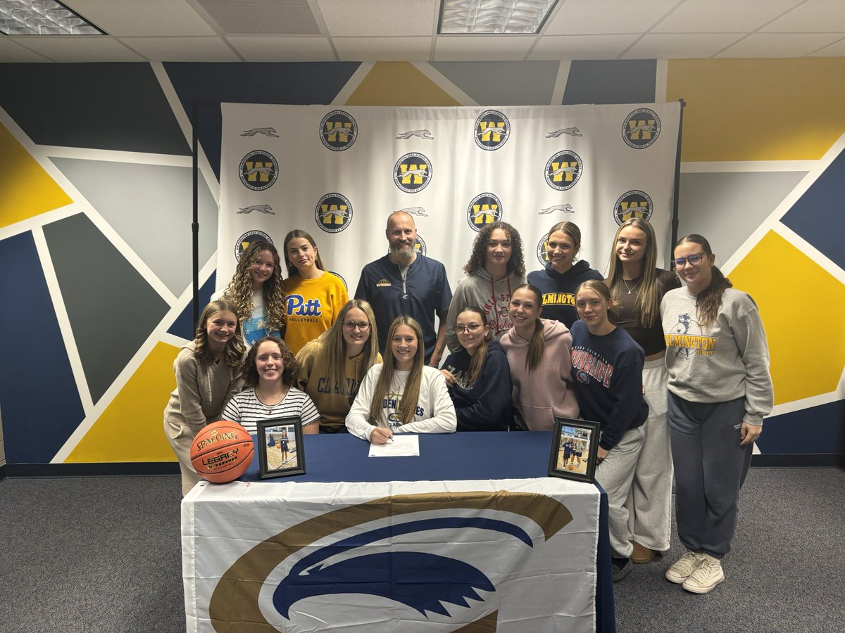 BobGreenburg's tweet photo. Congratulations to Wilmington GBB standout Lia Krarup who signed her letter of intent today with Clarion University! Great get for my alma mater!!
 @liakrarup @WilmingtonGBB @_CoachFleming https://t.co/eOl4OjM5QW