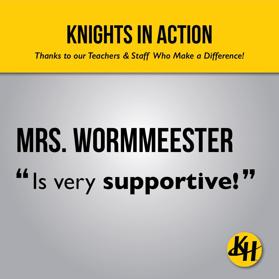 KenowaHills's tweet photo. “Mrs. Wormmeester is very supportive of her present and past students. Thank you, Mrs. Wormmeester for everything you’ve done for my son, for the years you had him as a student till now after he graduated.”🖤💛
 
#KnightsInAction #KnightCommunity #KnightPride #ValueSupportEmpower https://t.co/oIOE20iFve