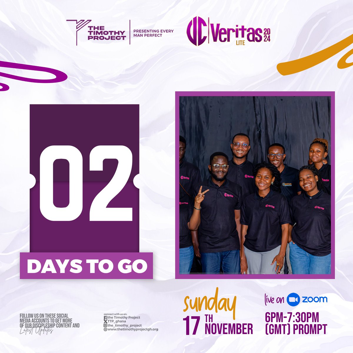 TTP_ghana's tweet photo. It's almost here, Veritas 2024, just 2 days to goo.🥳🥳
Get ready💃🏽💃🏽💃🏽
Register by clicking on the link below
https://t.co/f4VAQ9rPd2
#TheTimothyProject #Presentingeverymanperfect #Veritas https://t.co/FYeHmSTH06