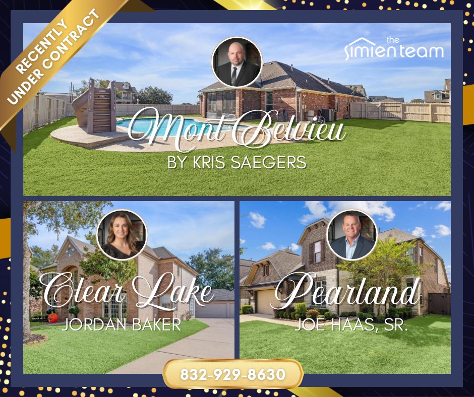 🔶𝑼𝑵𝑫𝑬𝑹 𝑪𝑶𝑵𝑻𝑹𝑨𝑪𝑻🔷 Our agents have been working ✨non-stop✨ as we approach the end of the year! There is no “perfect time” to list your home, so if you’re thinking about selling, reach out to us. 📲 832-929-8630 #houstonrealestate #thesimienteam #simienproperties