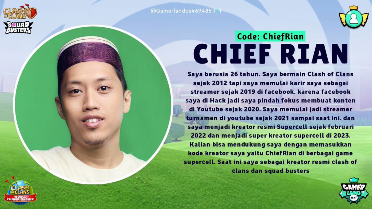 Gamerland (@gamerland469485) on Twitter photo 🔮MEET <a href="/ChiefRianGaming/">Chief Rian Gaming</a>!🔮
We interviewed creator from Indonesia🇮🇩
🇬🇧Full interview here (English Version): medium.com/@GamerlandInte…
🇮🇩Wawancara Lengkap di sini (Versi Bahasa Indonesia, Asli): medium.com/@GamerlandInte…
❤️Code "ChiefRian"
#SquadBusters #ClashofClans #Interview 🔮MEET <a href="/ChiefRianGaming/">Chief Rian Gaming</a>!🔮
We interviewed creator from Indonesia🇮🇩
🇬🇧Full interview here (English Version): medium.com/@GamerlandInte…
🇮🇩Wawancara Lengkap di sini (Versi Bahasa Indonesia, Asli): medium.com/@GamerlandInte…
❤️Code "ChiefRian"
#SquadBusters #ClashofClans #Interview
