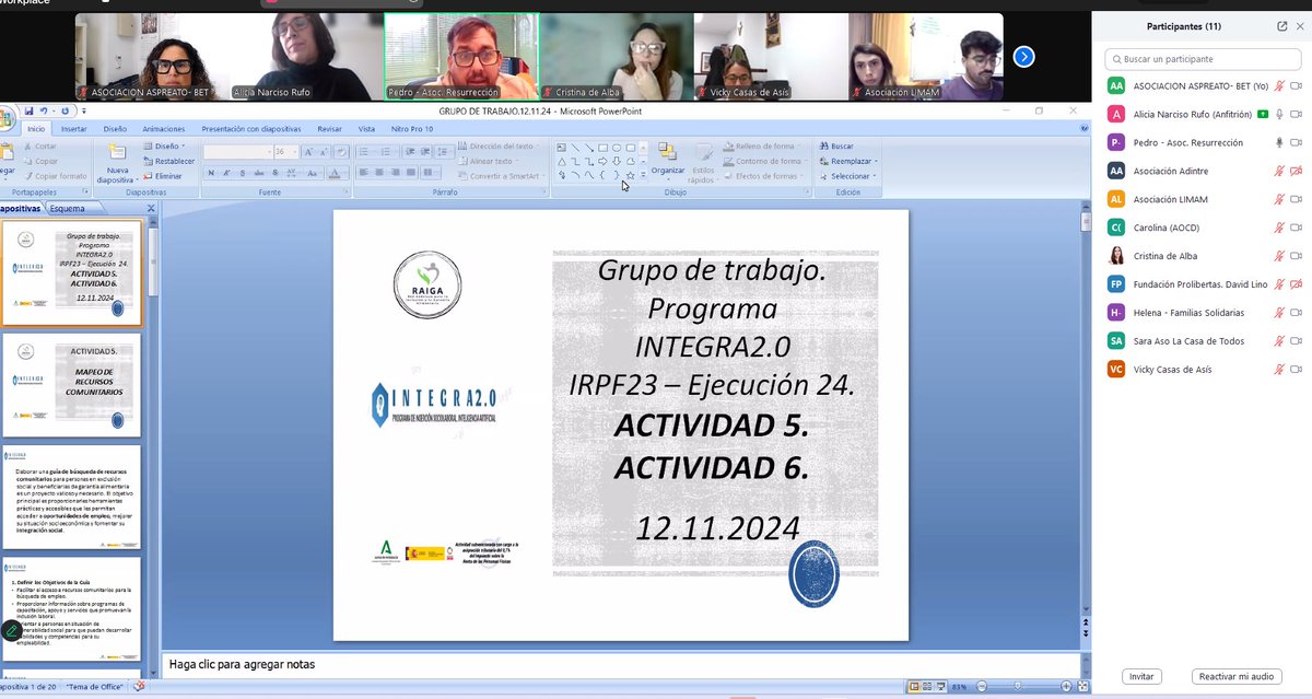 AsASPREATO's tweet image. Desde Asociación Aspreato, este martes 12 de noviembre de 2024, hemos participado en la reunión de seguimiento del programa INTEGRA2.0 para la Intervención e Inclusión Sociolaboral de nuestros colectivos de atención en garantía alimentaria. 
#INTEGRA2.0
 #InnovaciónSocial